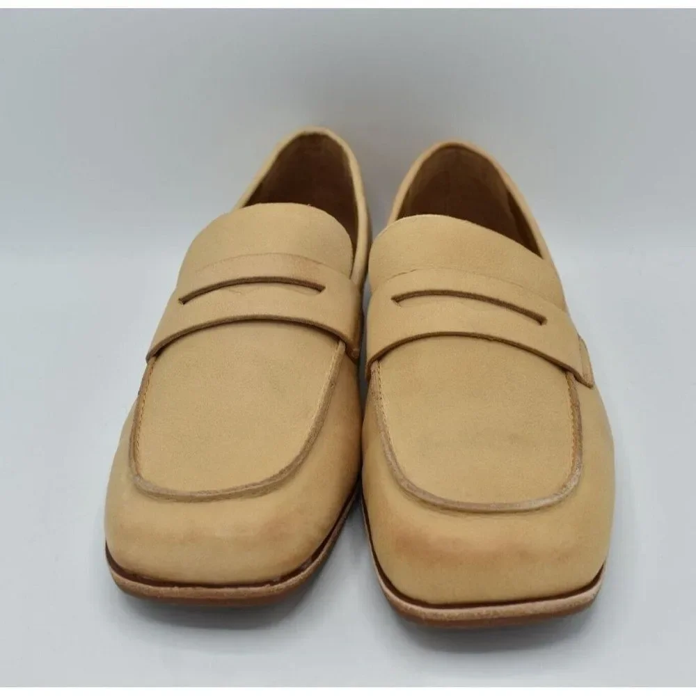 Kork-Ease‎ Womens Size 10 Pisa Natural Full Grain Leather Slip On Penny Loafers